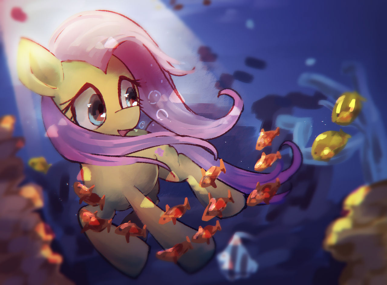Deviantart Mlp Fish Swimming with fish by LexieDrawing on DeviantArt
