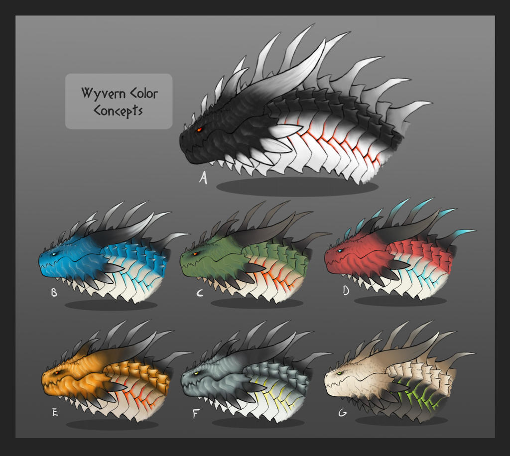 Wyvern Color Concepts by Krocodilian on DeviantArt