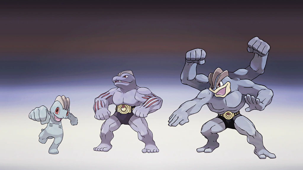 Machamp Evolution Line Wallpaper by TheMightyBattleSquid on DeviantArt