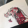 Dragon head - water color - art project