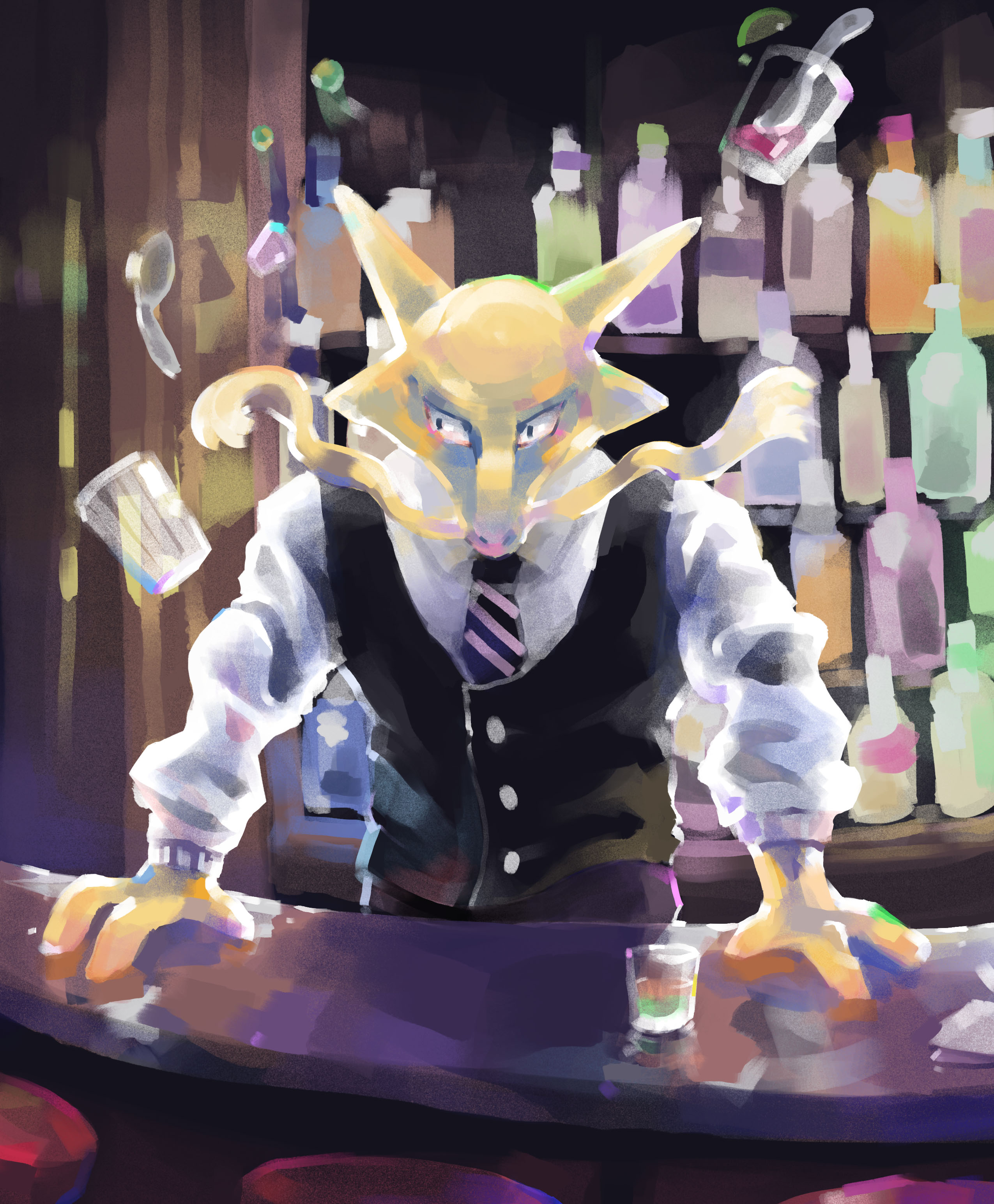 Two Pokemon walk into a bar... by mayymuu on DeviantArt