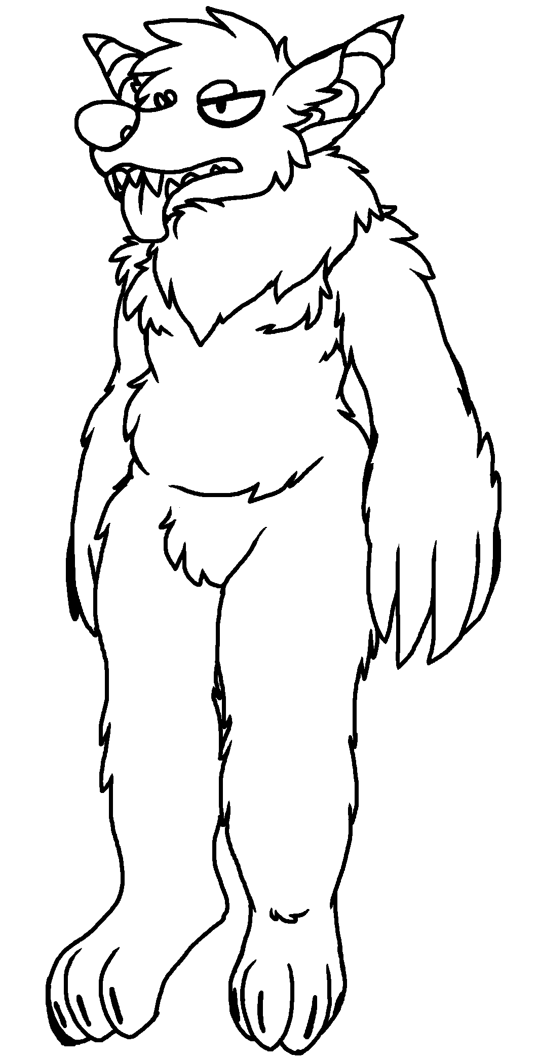 [F2U] Anthro Doge Lineart