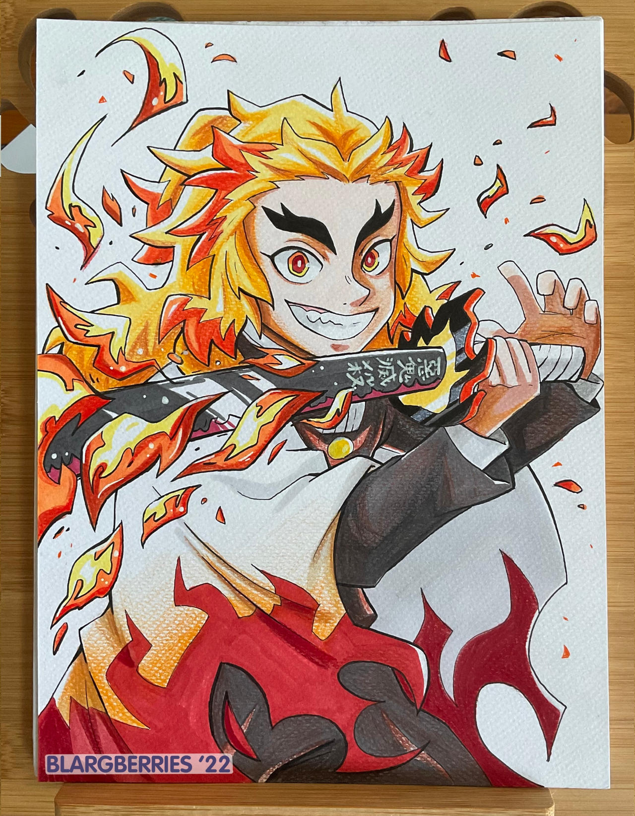 Drawing rengoku from (demon slayer) by valoroustwins on DeviantArt