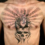 Skull Heart Hands Tattoo