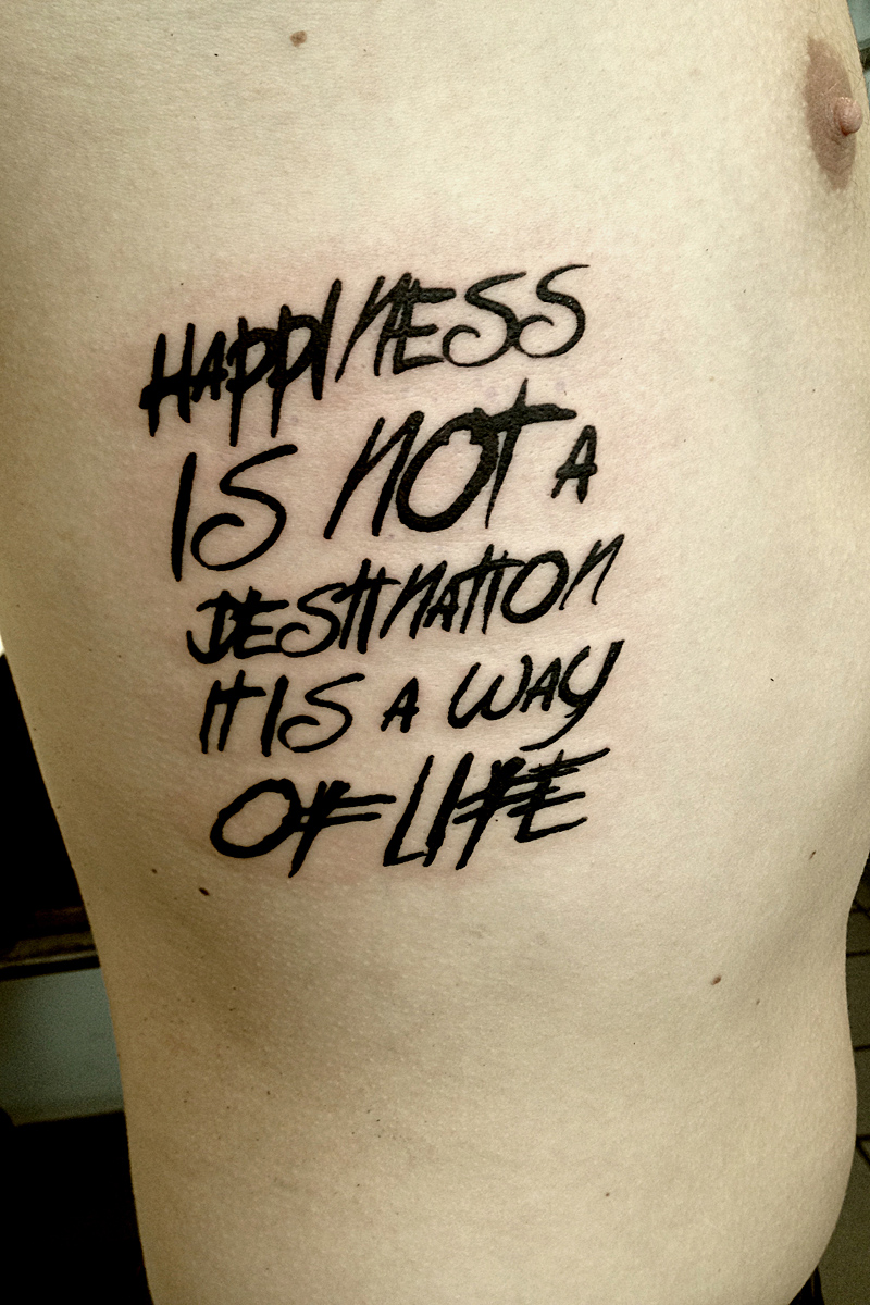 Happiness is not.....