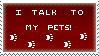 I talk to my pets - stamp