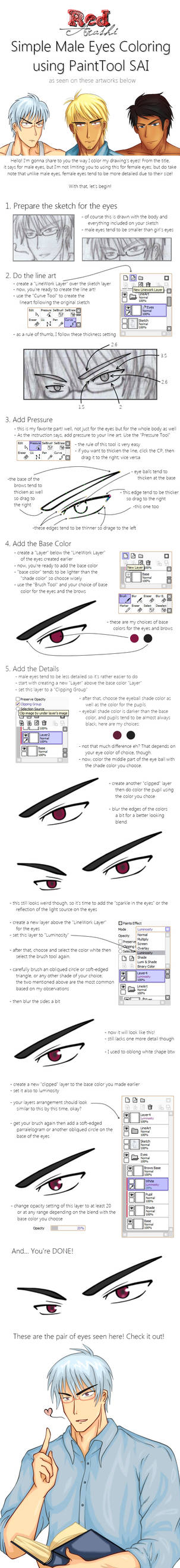 [TUTORIAL] Male Eyes Coloring using PaintTool SAI