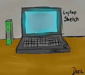 Laptop Sketch (My sketch before finalizing)