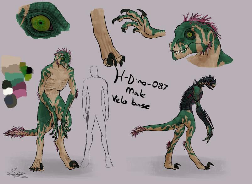 H-Dino-087 Velociraptor Hybrid, Hybrid 1 of 4 by TastelessWhiskey on