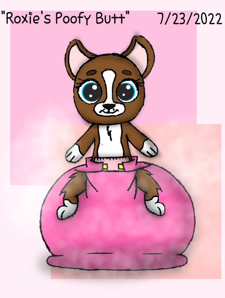 Roxie's Poofy Butt by KittyPoofBaby on DeviantArt