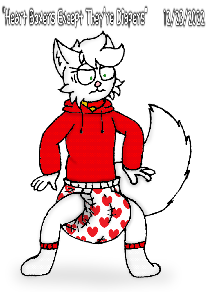 Heart Boxers Except They're Diapers