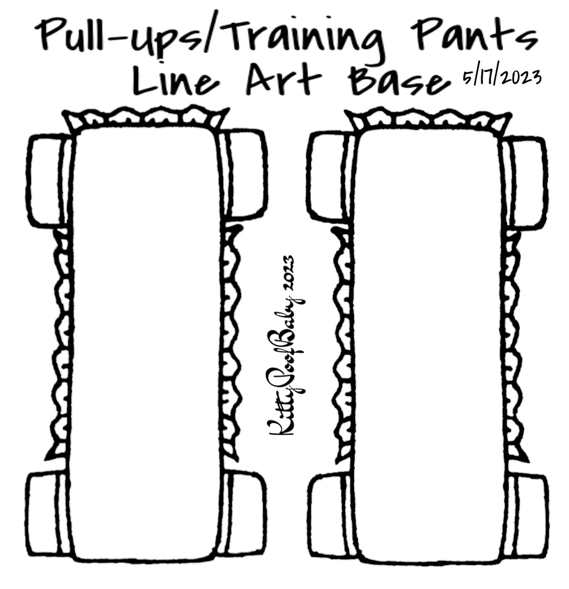 Pull-Ups Training Pants Line Art Base F2U by KittyPoofBaby on DeviantArt