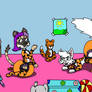 (CatDasher) Playful Kitties In Tiger Onesies