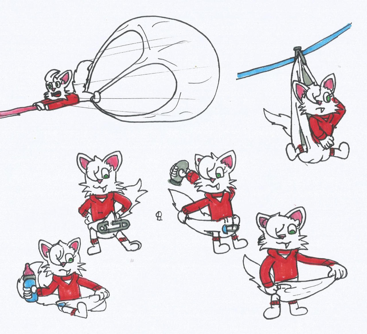 (SPATON37) Sunflower Diaper Doodles