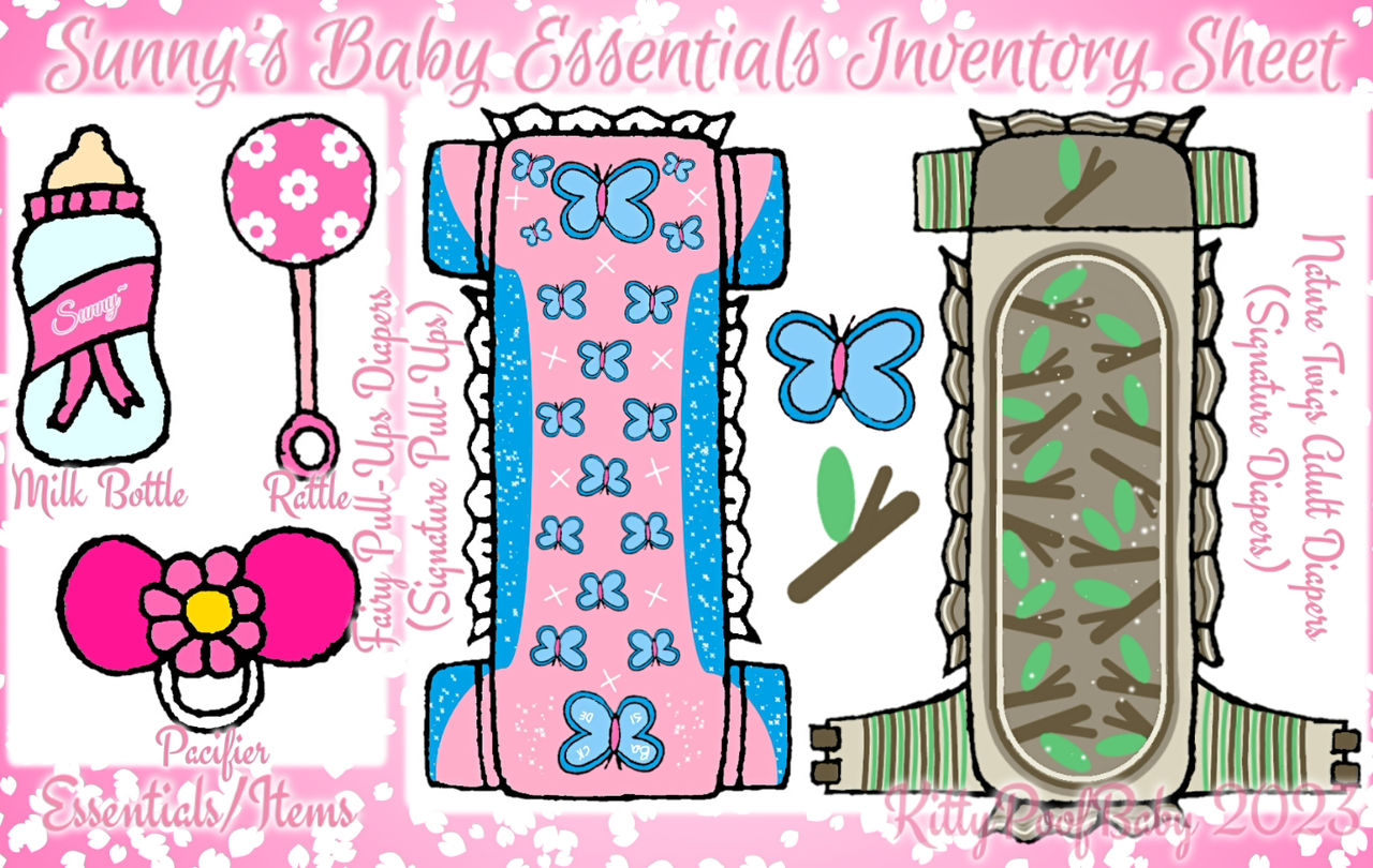 Baby Inventory Printable Sunny's Baby Essentials Inventory Sheet by KittyPoofBaby on DeviantArt