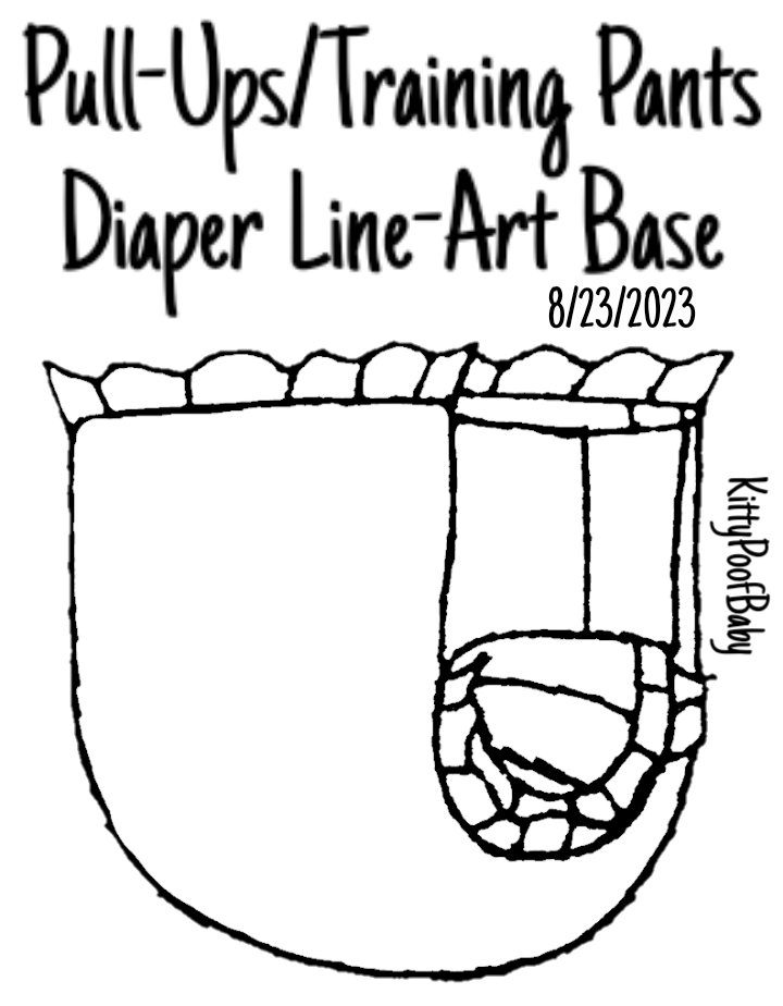 Pull-Ups Training Pants Diaper Line-Art Base by KittyPoofBaby on DeviantArt