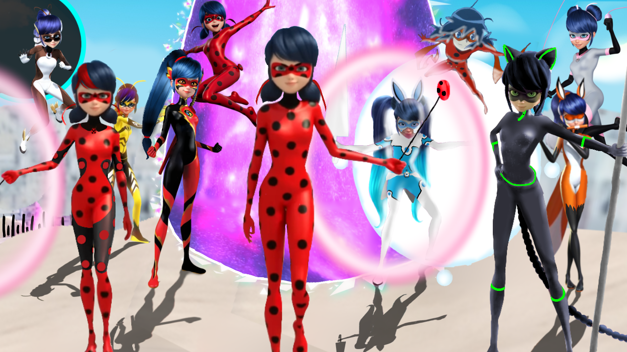 Multiple Ladybug Miraculous multiverse ladybug's by Juiitfg on DeviantArt