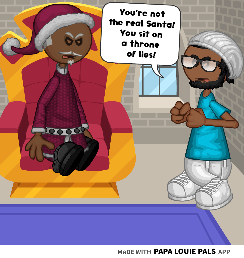 Fake Santa?! by smurfysmurf12345 on DeviantArt