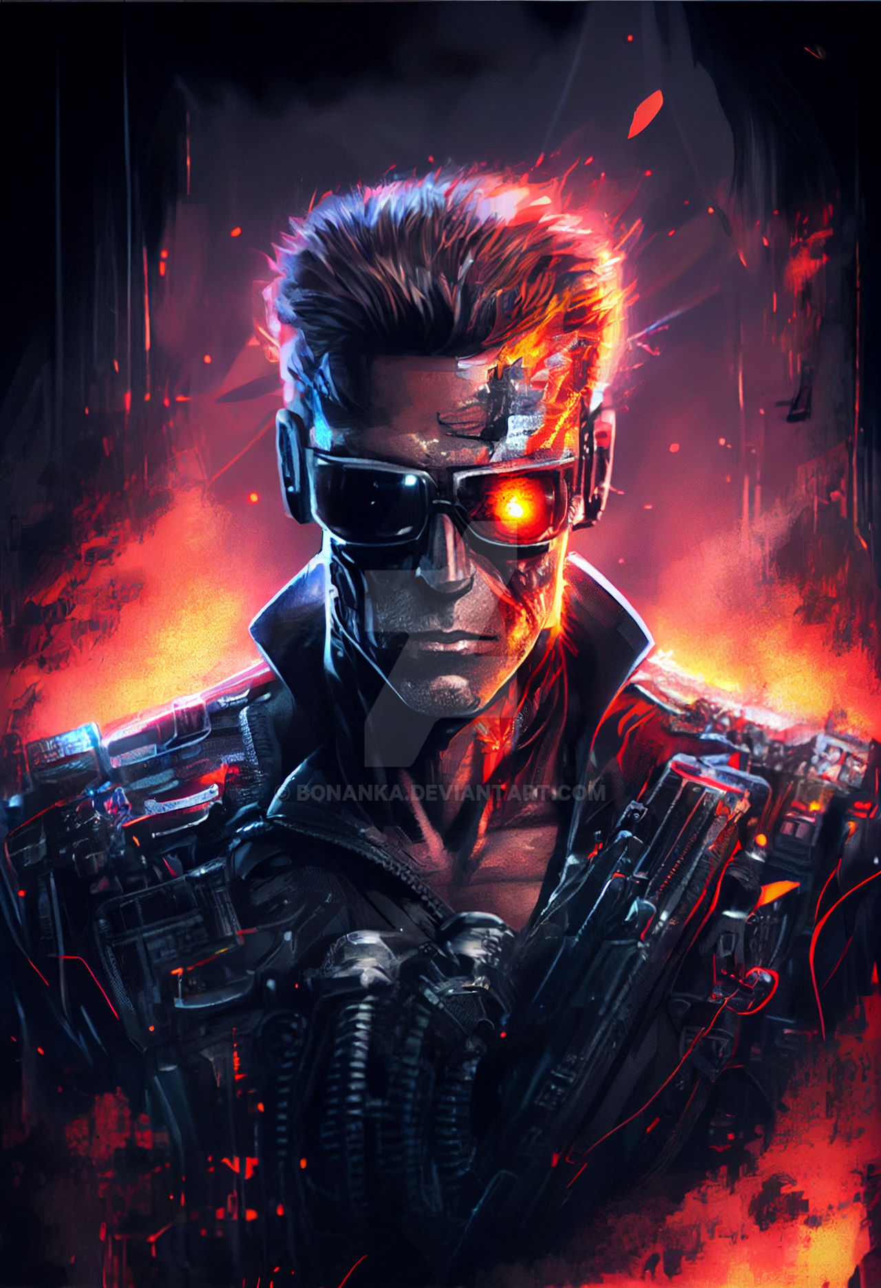 Terminator on fire by Bonanka on DeviantArt