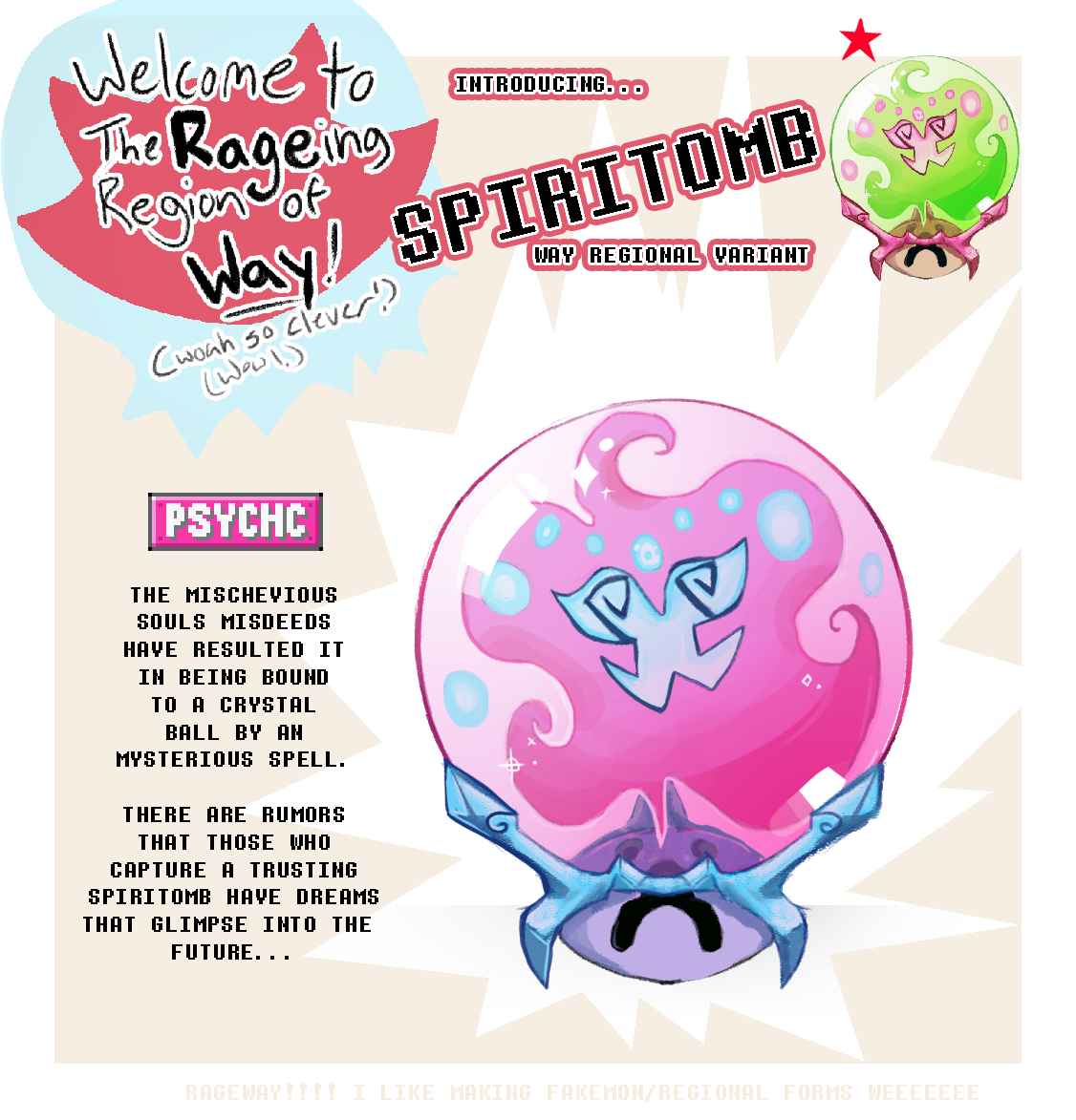 Regional Variant Spiritomb Pokemon Fakemon : r/fakemon