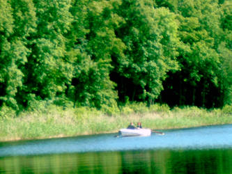 Boat on lake