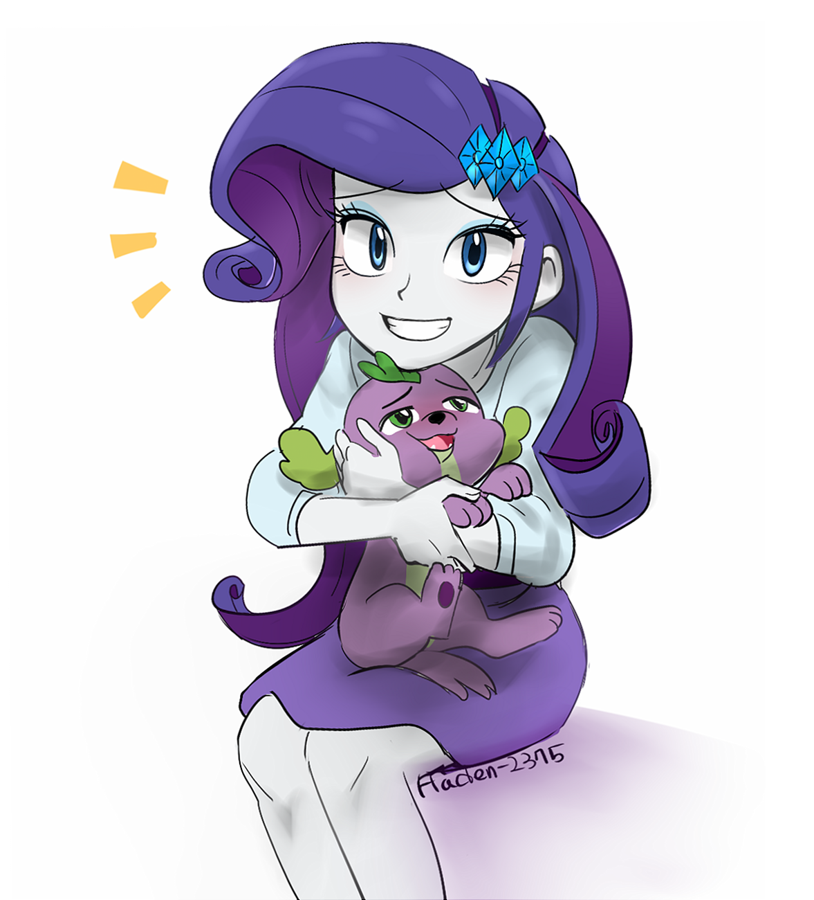 Rarity with Spike by Haden-2375 on DeviantArt