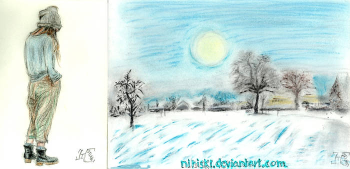 one of these last winter days (drawings)