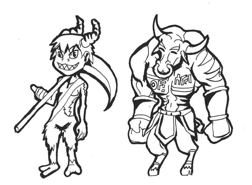 Minotaur and Satyre