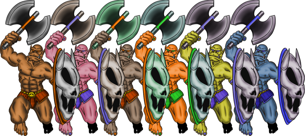 Orc Colours Black Tiger's orc color test by sirdrak on DeviantArt