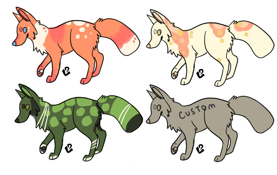 Fox Adaptables Fox Adoptables LOWERED PRICES by coyvid on DeviantArt