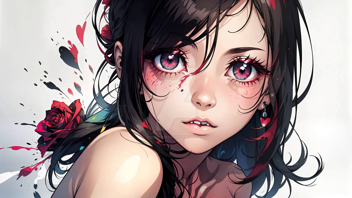 Anime popart portrait by NicolasRain on DeviantArt