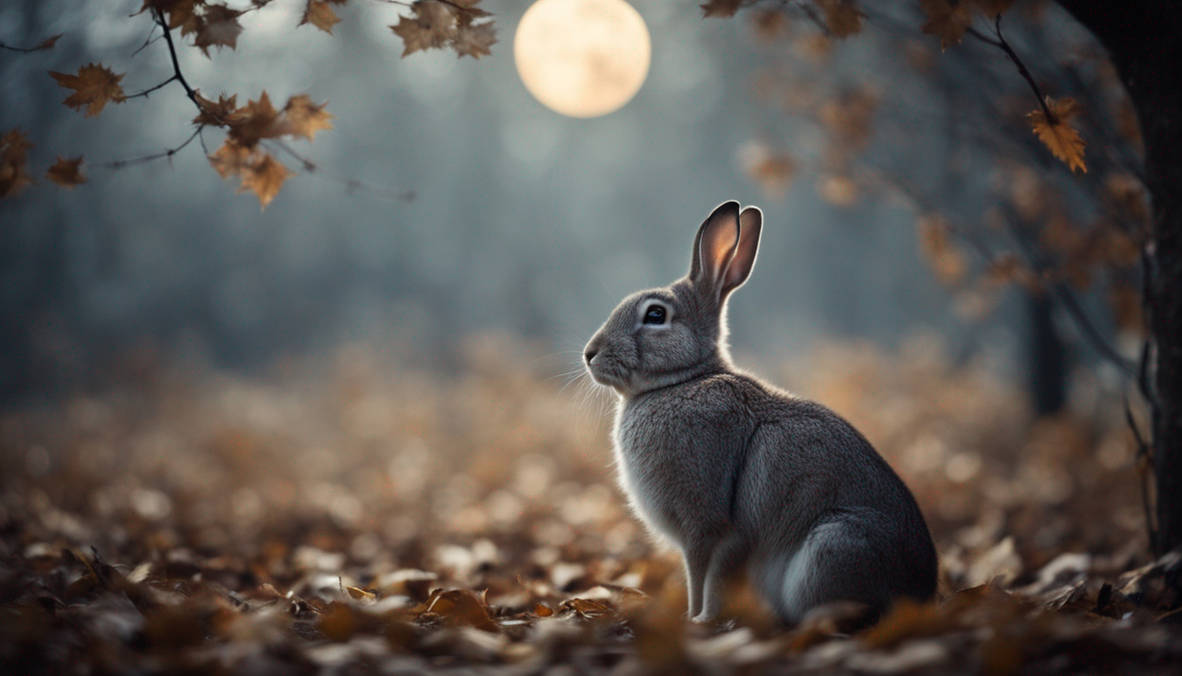 Moon Gray Rabbits A Gray Rabbit, The Full Moon Is Shining, The Wind by NicolasRain on ...