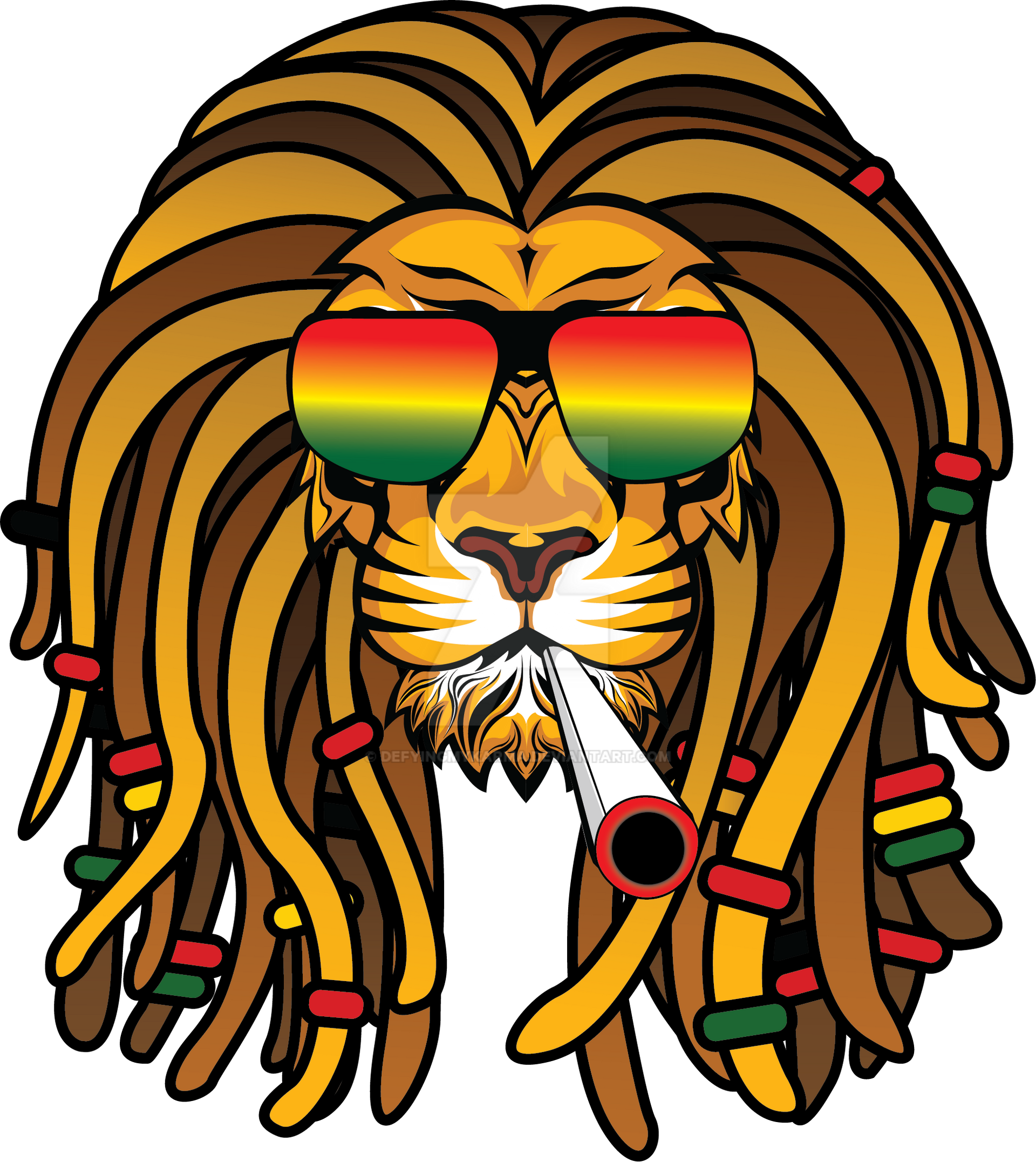 Rasta Lion Logo/Tattoo by DefyingMyKarma on DeviantArt