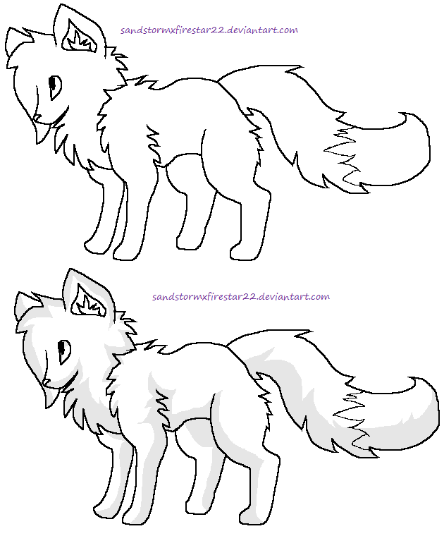 Paint Compatible Fox Lineart