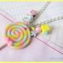 Lollipop charm necklace