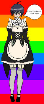 saihara in a maid dress 0w0