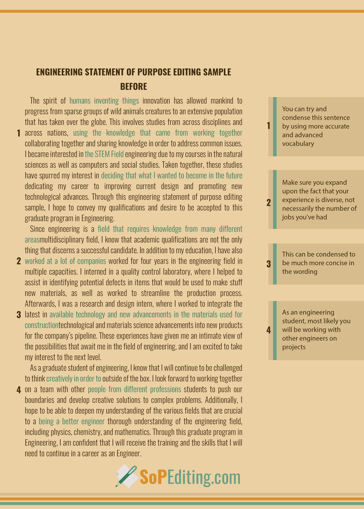 Purpose Engineering Examples Original Engineering Statement of Purpose Editing by SoPEditingSamples ...