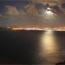 Moonrise over Las Palmas City