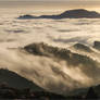 Sea of clouds before sunset