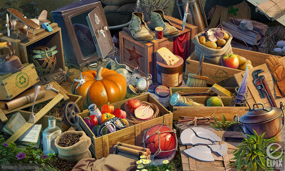 Hidden object scene - Crash site