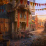 Medieval street - game scene