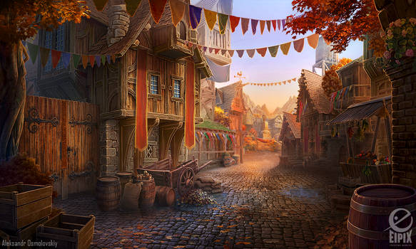 Medieval street - game scene