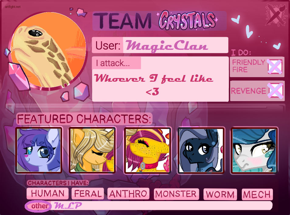 ArtFight Team Crystal by MagicClan on DeviantArt
