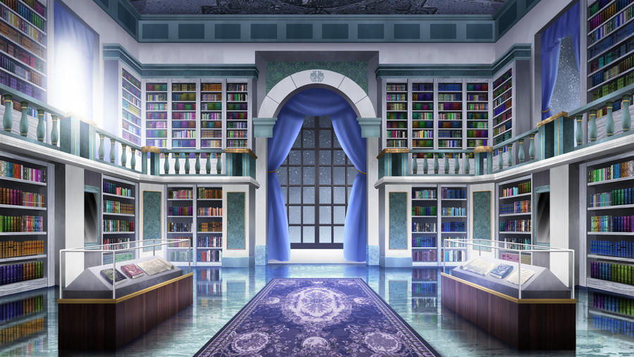Librarian Visual Royal Library - visual novel BG by gin-1994 on DeviantArt