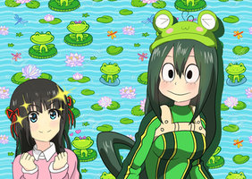 Asui Tsuyu and Mizuna Kannako