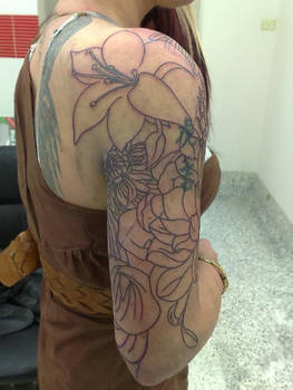 Flower half sleeve