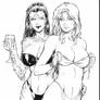 Witchblade and Dannette #1 Ink - Commission