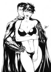 Catwoman and Batman - Commission Ink #1