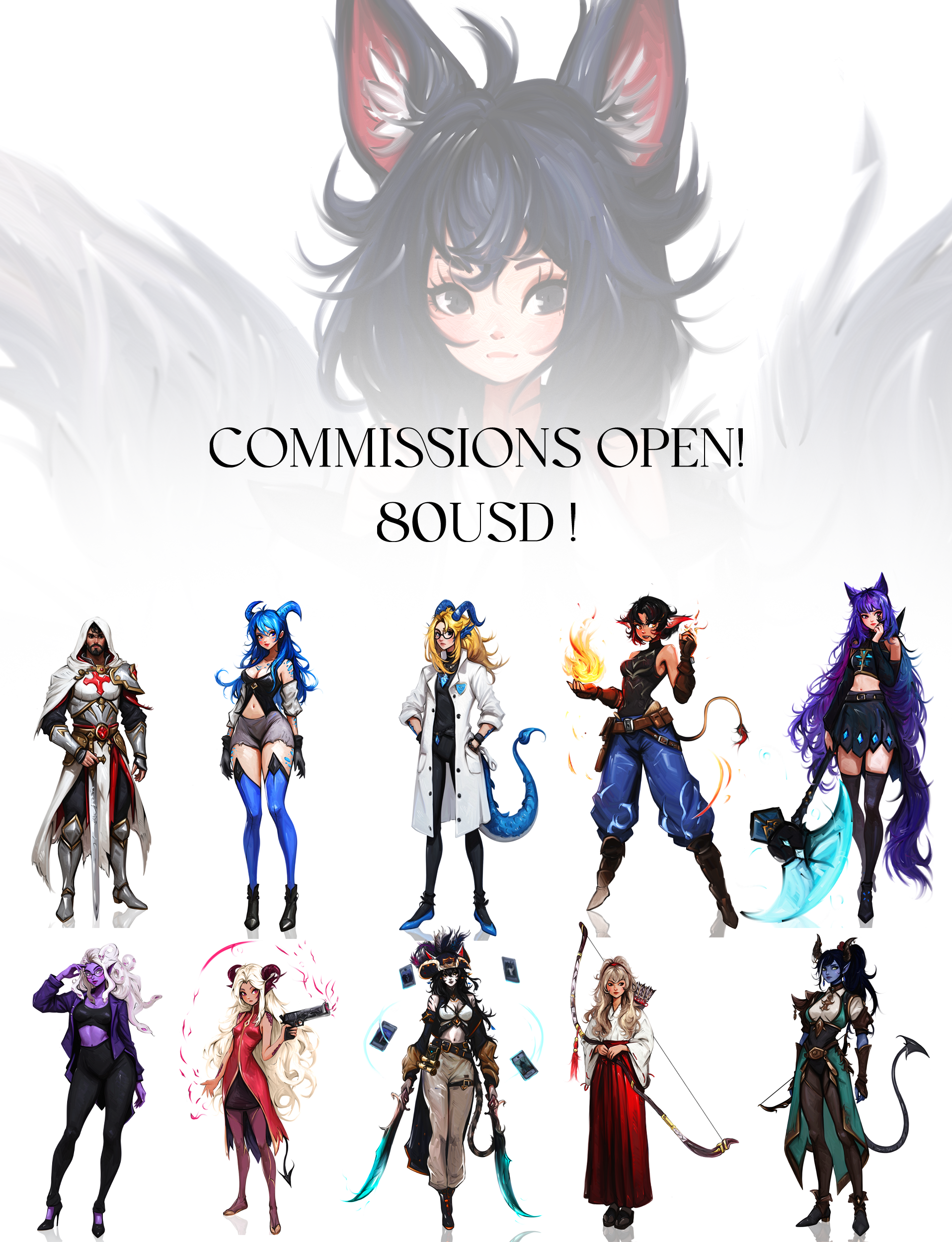 COMMISSION OPEN!! 80USD