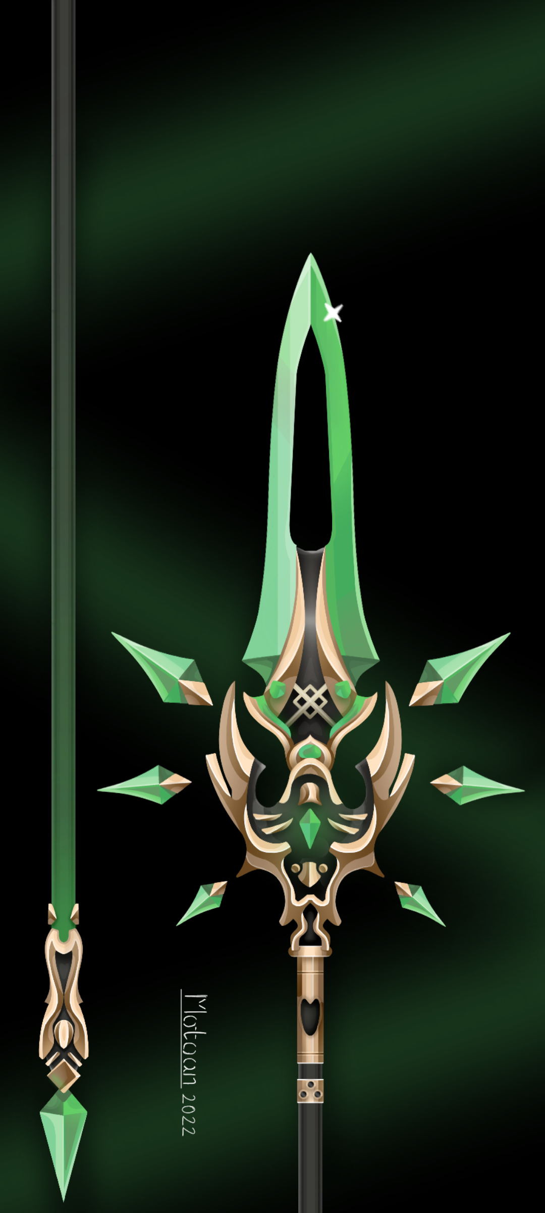 primordial jade winged spear by MotoAn2021 on DeviantArt